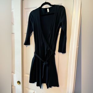 Black wrap dress